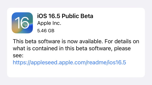 Apple Releases First Public Beta of iOS 16.5 and iPadOS 16.5 [Download]