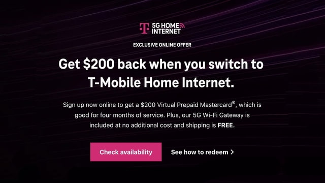 T-Mobile Offers $200 Prepaid Mastercard With 5G Home Internet [Deal] - Vimarsana News