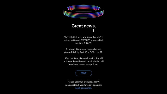 Apple Begins Sending Out Invites for In-Person WWDC 2023 Experience