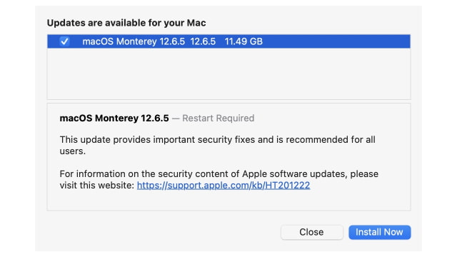 Apple Releases macOS Monterey 12.6.5 and macOS Big Sur 11.7.6 [Download]