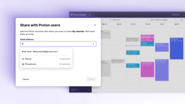 Proton Gets Shared Calendars