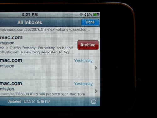 iPhone OS 4.0 Adds Gmail Archive Feature