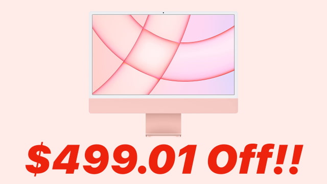 Huge Sale Discounts 24-inch M1 iMac (8-core GPU) By $499 [Lowest Price Ever]