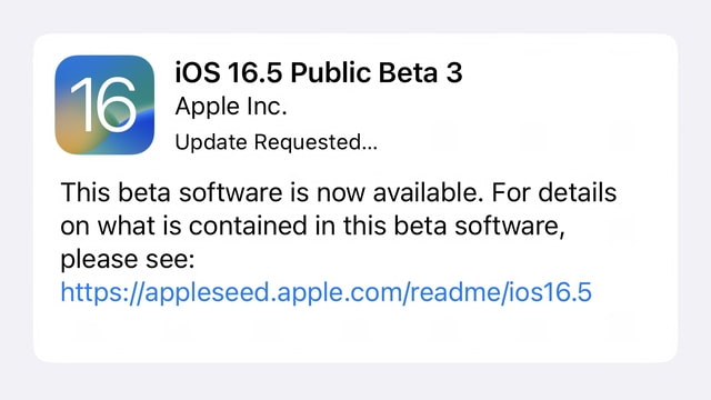 Apple Releases Third Public Beta of iOS 16.5 and iPadOS 16.5 [Download] - Vimarsana News