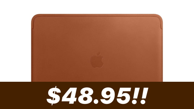 Apple Leather Sleeve for 13-inch MacBook Air / Pro On Sale for $48.95 [Deal]