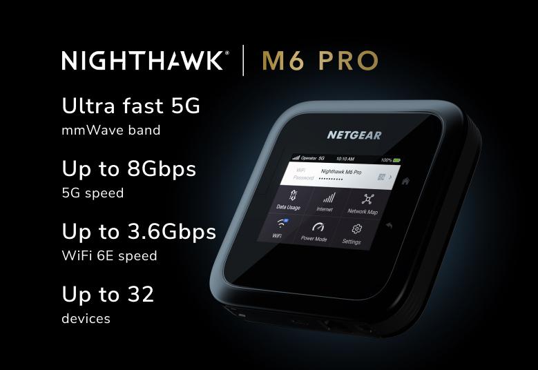 Netgear Releases Unlocked Nighthawk M6 Pro 5G mmWave WiFi 6E Mobile Hotspot Router