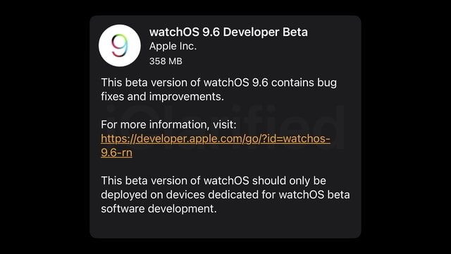 Apple Seeds watchOS 9.6 Beta to Developers [Download] - Vimarsana News