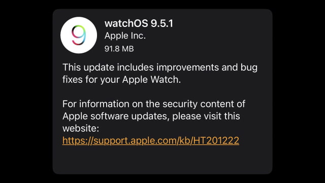 Apple Releases watchOS 9.5.1 for Apple Watch [Download]