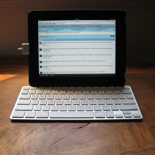 Use seu iPad na horizontal com um teclado/base (Keyboard dock) [DIY]