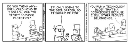 La perte de l&#039;iPhone 4G [Dilbert]