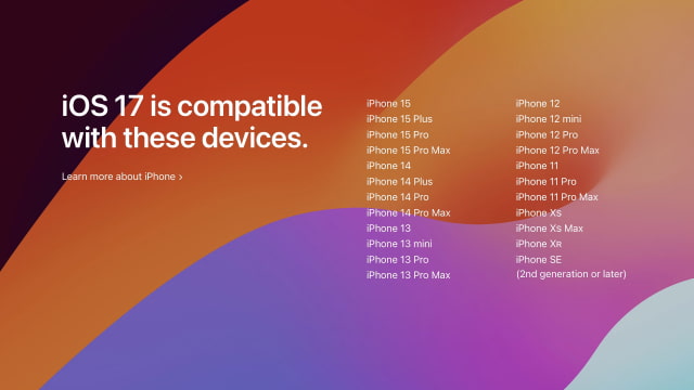 iOS 17 Compatible Devices