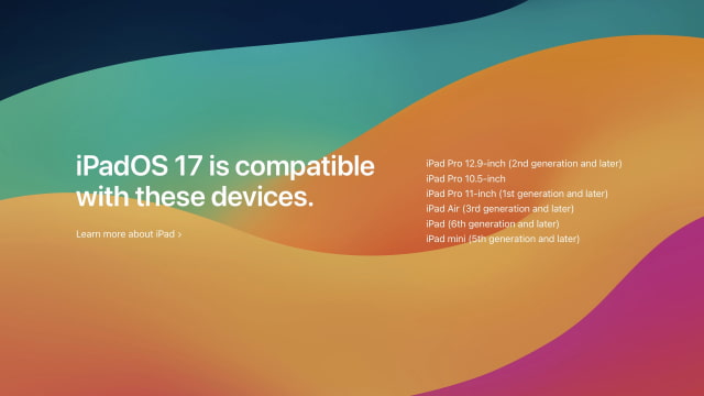 iPadOS 17 Compatible Devices