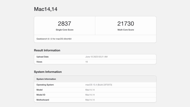 First Benchmarks Surface for New M2 Ultra Chip