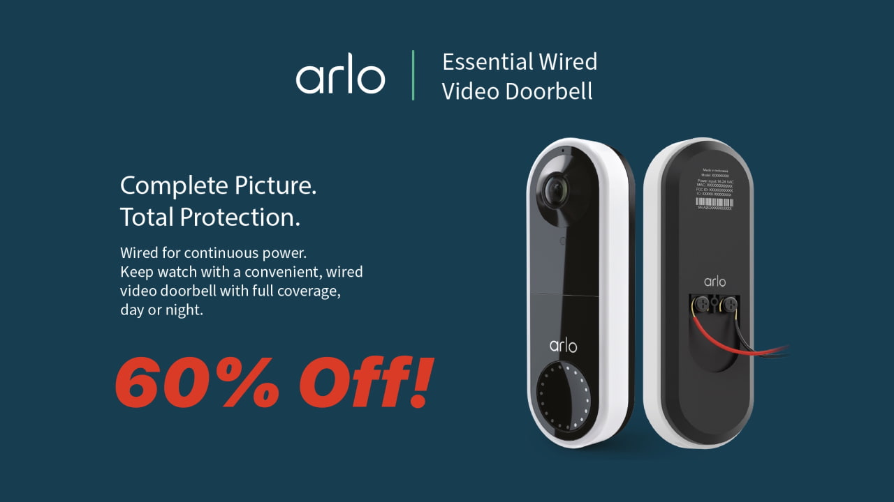 Arlo Wired Video Doorbell On Sale for 60 Off [Lowest Price Ever