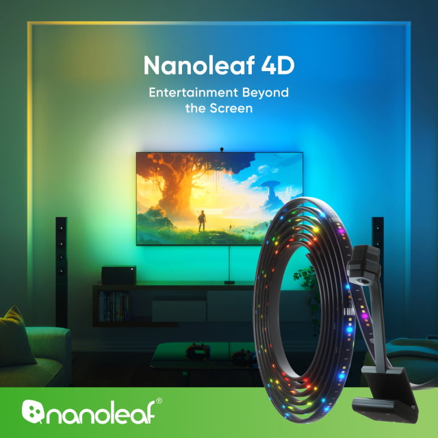 Nanoleaf 4D Screen Mirror + Lightstrip Kit, Ultra Black Hexagons Now Available to Pre-order