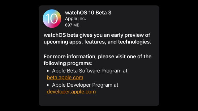 Apple Seeds watchOS 10 Beta 3 to Developers [Download]