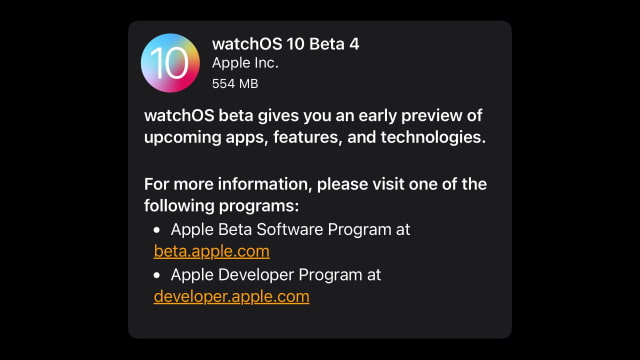 Apple Seeds watchOS 10 Beta 4 to Developers [Download]