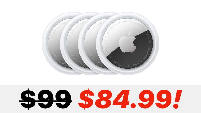 Four Pack of Apple AirTag Trackers On Sale for $84.99 [Deal]