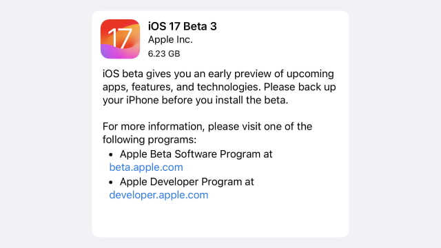 Apple Releases Third Public Beta of iOS 17 and iPadOS 17 [Download]
