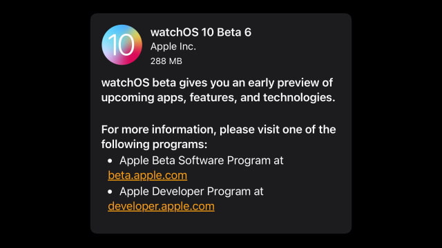 Apple Seeds watchOS 10 Beta 6 to Developers [Download]