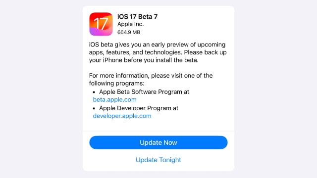 Apple Releases iOS 17 Beta 7 and iPadOS 17 Beta 7 [Download]
