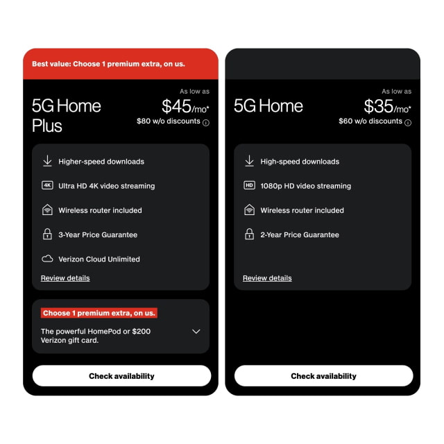 Verizon Offers Free HomePod With 5G Home Internet