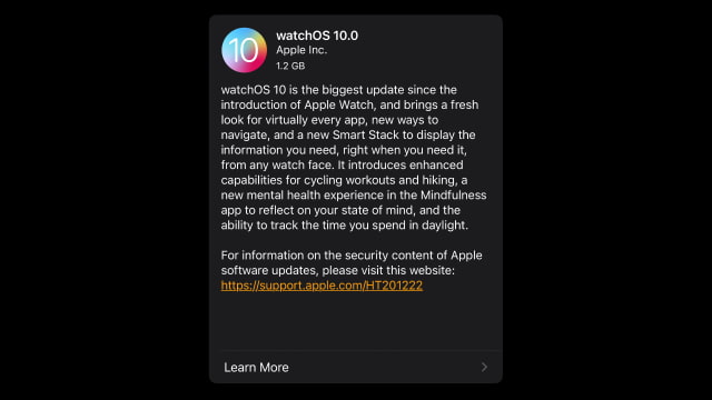 Apple Releases watchOS 10 for Apple Watch [Download]