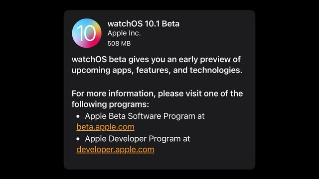 Apple Seeds watchOS 10.1 Beta to Developers [Download] - Vimarsana News