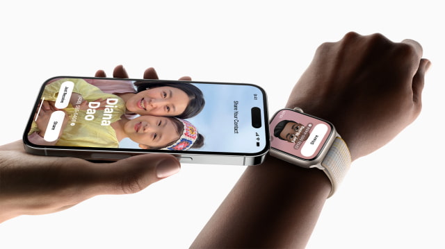 Apple Enables NameDrop for Apple Watch in watchOS 10.1 Beta