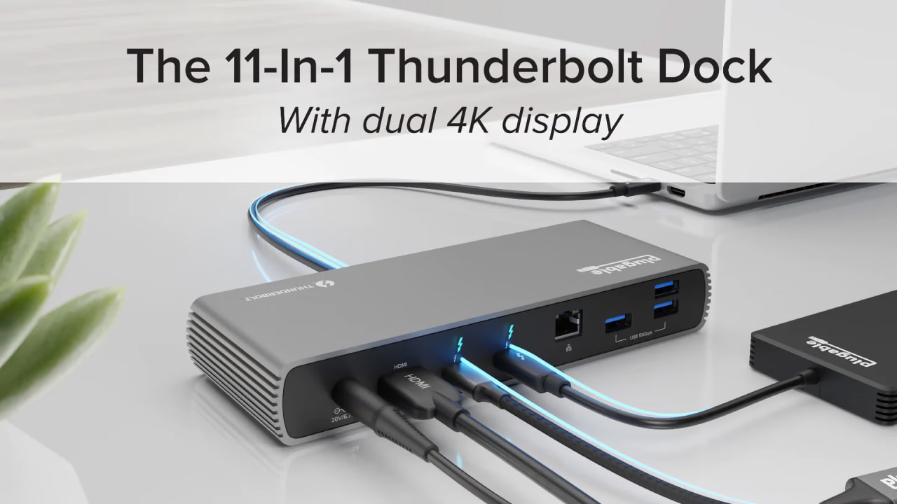 Plugable reveals first Thunderbolt 4 dock, 11 port USB-C hub, 240W