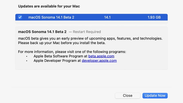 Apple Releases macOS Sonoma 14.1 Beta 2 [Download]