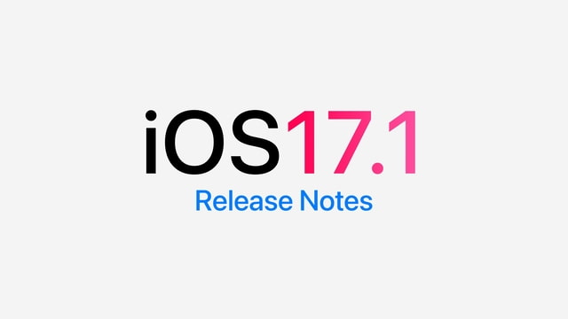 iOS 17.1 Release Notes - Vimarsana News
