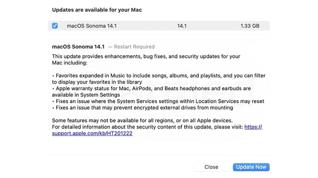 Apple Releases macOS Sonoma 14.1 RC to Developers [Download] - Vimarsana News