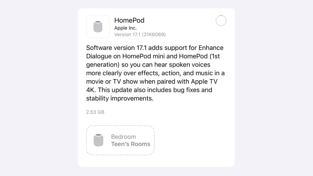 HomePod Software 17.1 RC Brings Enhance Dialogue Feature to HomePod 1, HomePod mini