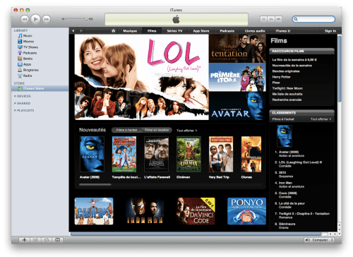 Apple Launches Movie Downloads for iTunes France, Ireland