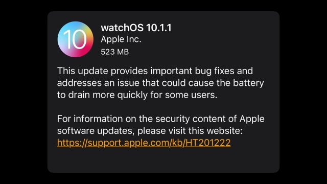 Apple Releases watchOS 10.1.1 for Apple Watch [Download]