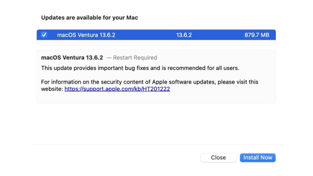 Apple Releases macOS Ventura 13.6.2 [Download]