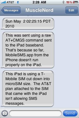 iPad 3G Hacked to Send SMS Messages