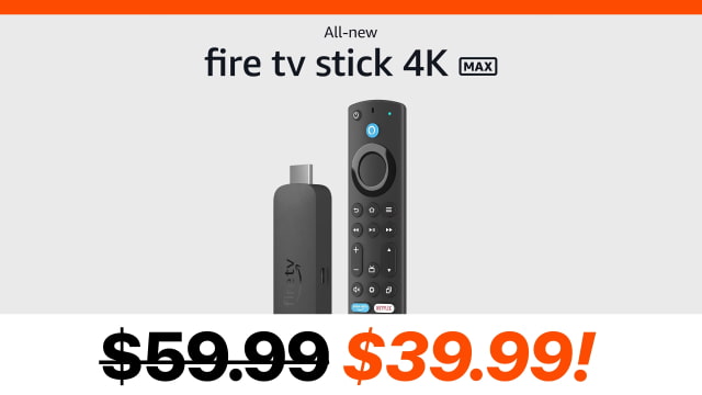 Fire TV Stick 4K Max with Alexa and Wi-Fi 6 available for $20 off