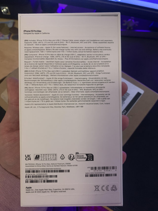 Apple Allegedly Ships Fake iPhone 15 Pro Max to Customer [Images]