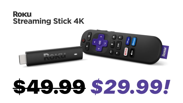 Roku Streaming Stick 4K On Sale for 40% Off [Deal]