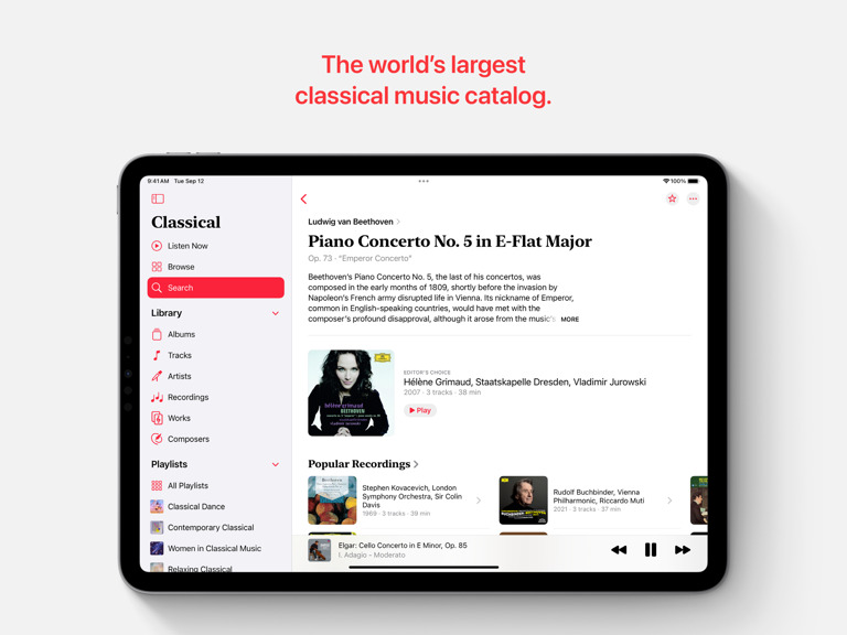 Apple Music Classical Now Available on iPad
