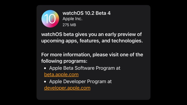 Apple Seeds watchOS 10.2 Beta 4 to Developers [Download]