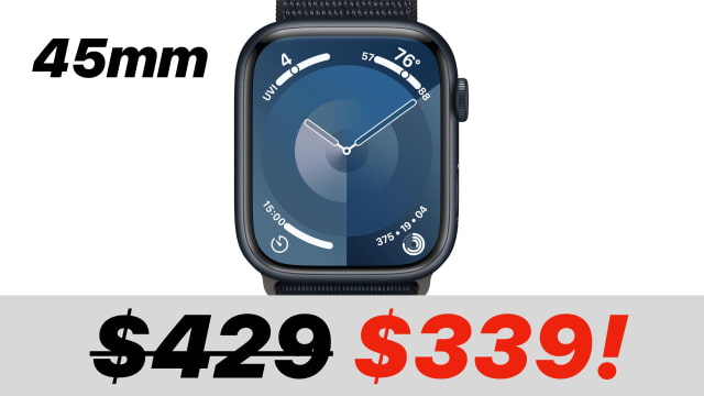 Apple Watch Series 9 (45mm) On Sale for $90 Off [Lowest Price Ever]
