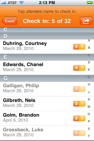 Eventbrite Easy Entry for iPhone Replaces Traditional Paper Check-In