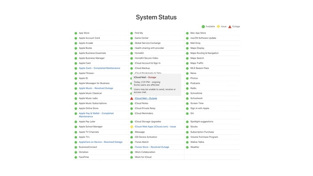 Apple iCloud Mail is Down For Some Users - Vimarsana News