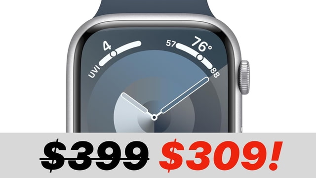 Apple Watch Series 9 On Sale for $309 [Deal]