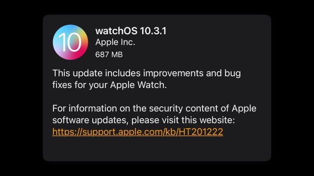 Apple Releases watchOS 10.3.1 for Apple Watch [Download]