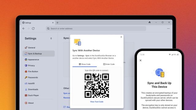 DuckDuckGo Browser Gets Bookmark and Password Sync