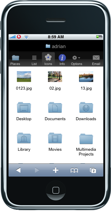 FarFinder Accesses Files from iPhone or Browser